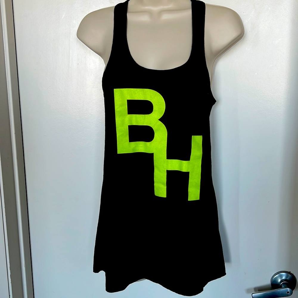 Size medium black racer back chicago Blackhawks  black with neon green